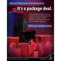 JJ Keller Hazmat Shipments and Authorization - Hazmat Transportation Poster