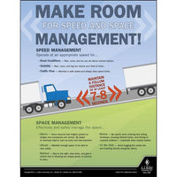 JJ Keller Speed and Space Management - Driver Awareness Safety Poster