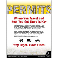 JJ Keller Permits - Stay Legal. Avoid Fines - Motor Carrier Safety Poster