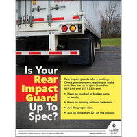 JJ Keller "Rear Impact Guard" Motor Carrier Safety Poster
