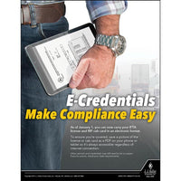 JJ Keller "E-Credentials Make Compliance Easy" Motor Carrier Safety Poster