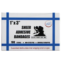 Elite First Aid 1" x 3" Sheer Adhesive Bandage Strip