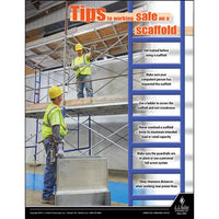 JJ Keller Working Safe On A Scaffold - Construction Safety Poster