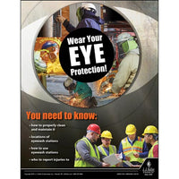 JJ Keller "Wear Your Eye Protection" Construction Safety Poster