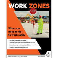 JJ Keller "Work Zones" Construction Safety Poster