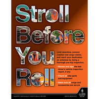 JJ Keller "Stroll Before You Roll" Motor Carrier Safety Poster