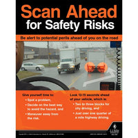 JJ Keller "Scan Ahead for Safety Risks" Transport Safety Risk Poster