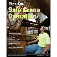 JJ Keller "Tips For Safe Crane Operation" Workplace Safety Training Poster