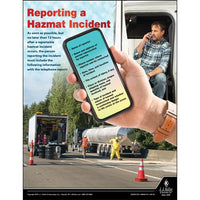 JJ Keller "Reporting a Hazmat Incident" Hazmat Transportation Poster