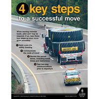 JJ Keller "Four Key Steps To a Successful Move" Motor Carrier Safety Poster