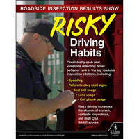 JJ Keller "Roadside Inspection Results Show Risky Driving Habits" Transport Safety Risk Poster