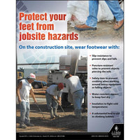 JJ Keller "Protect Your Feet From Jobsite Hazards" Construction Safety Poster