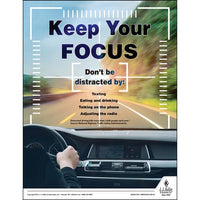 JJ Keller "Keep Your Focus" Health & Wellness Awareness Poster