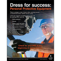 JJ Keller "Dress for Success: Personal Protective Equipment" Transport Safety Risk Poster