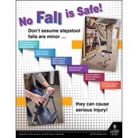 JJ Keller "No Fall is Safe"  Workplace Safety Training Poster