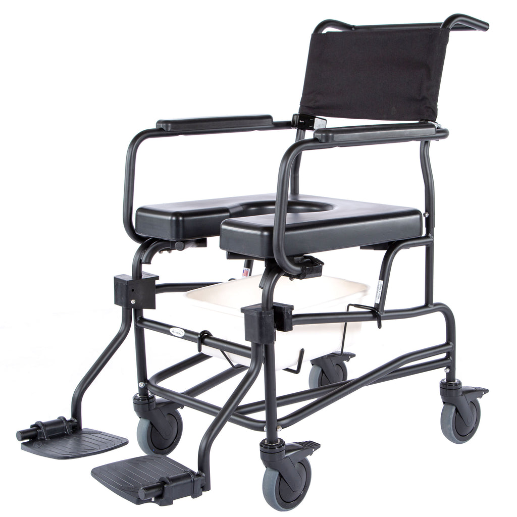ActiveAid 600 Rehab Shower Commode Chair | High-Adjustability Stainless Steel Rehabilitation and Safe Patient Transfer System