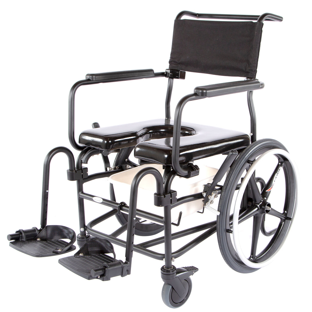 ActiveAid 600 Rehab Shower Commode Chair | High-Adjustability Stainless Steel Rehabilitation and Safe Patient Transfer System