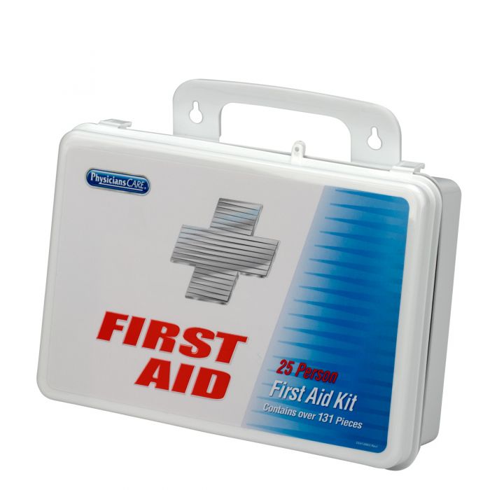 First Aid Only 25 Person Office First Aid Kit, 131 Pieces, Plastic Case