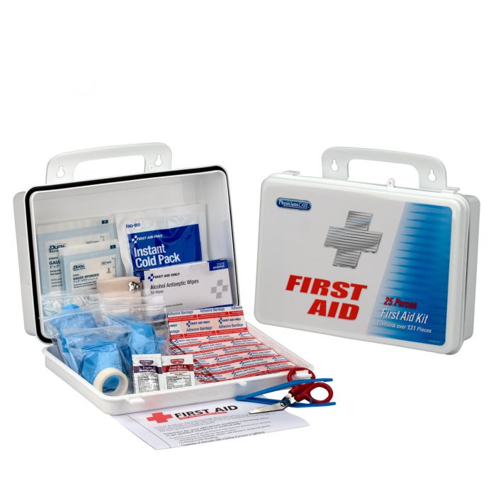 First Aid Only 25 Person Office First Aid Kit, 131 Pieces, Plastic Case