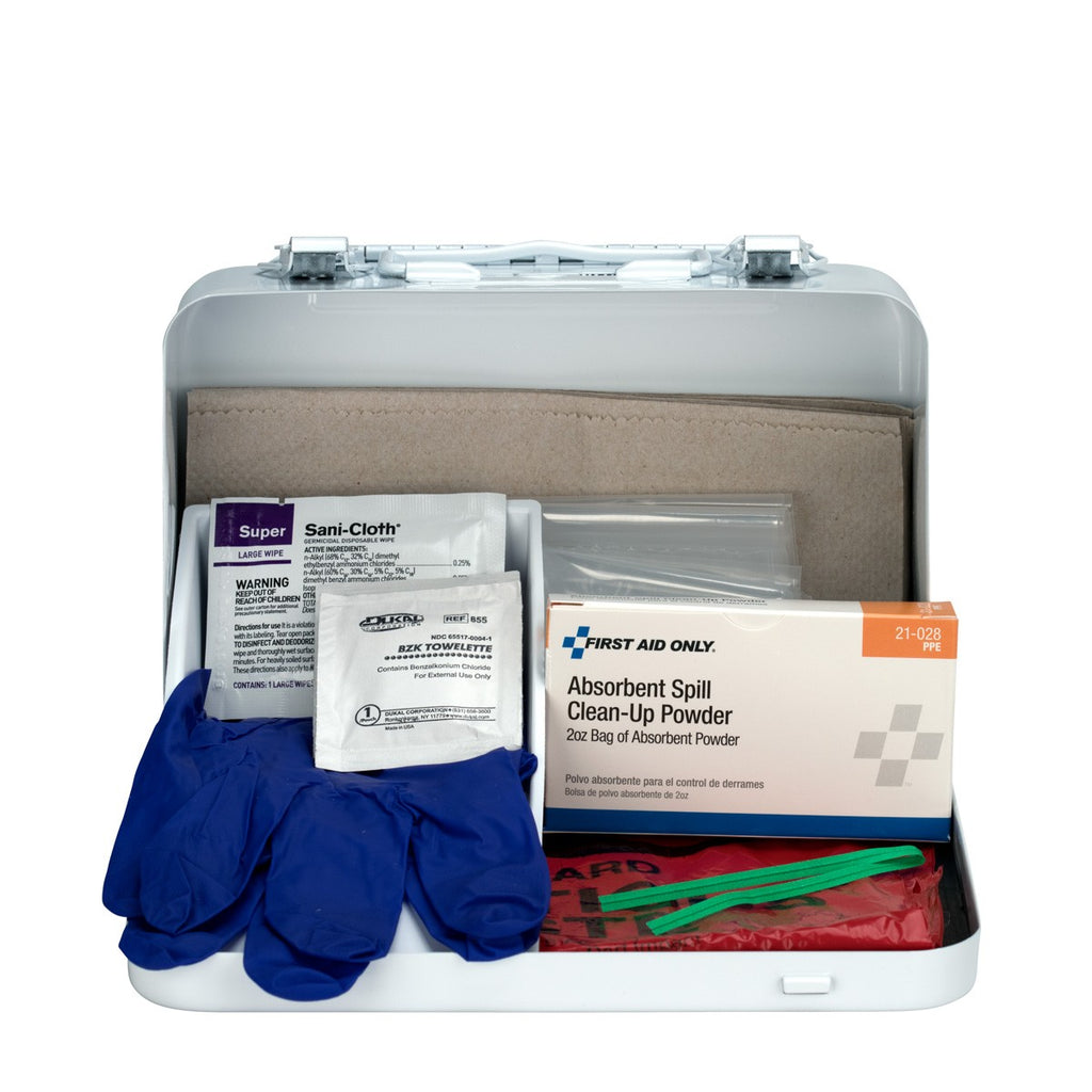 First Aid Only 21-Piece Bloodborne Pathogen (BBP) Spill Kit in Weatherproof Steel Case