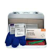First Aid Only 21 Piece Bloodborne Pathogen Spill Clean-Up Kit in Weatherproof Steel Case(Pack of 12)