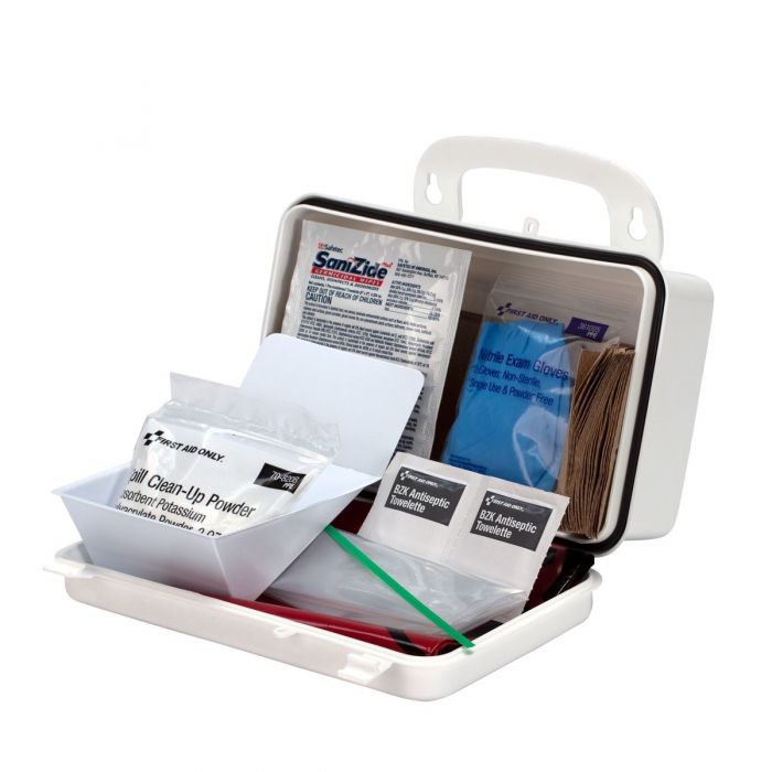 First Aid Only 20-Piece Bloodborne Pathogen (BBP) Spill Clean-Up Kit in Plastic Case