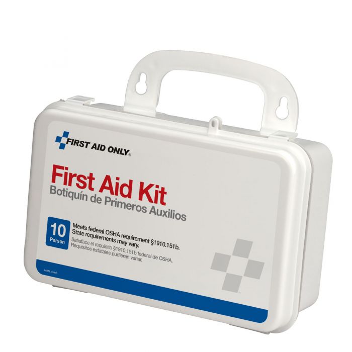 First Aid Only 10-Person First Aid Kit | Weatherproof Plastic Case with Custom Logo