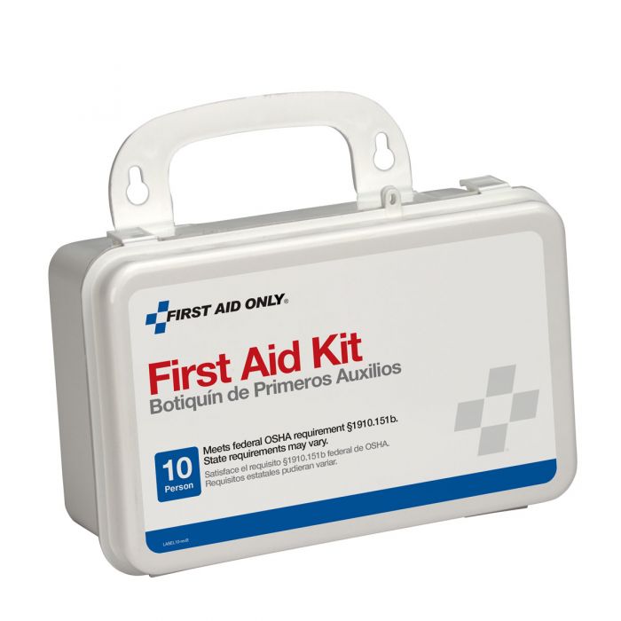 First Aid Only 10-Person First Aid Kit | Weatherproof Plastic Case with Custom Logo