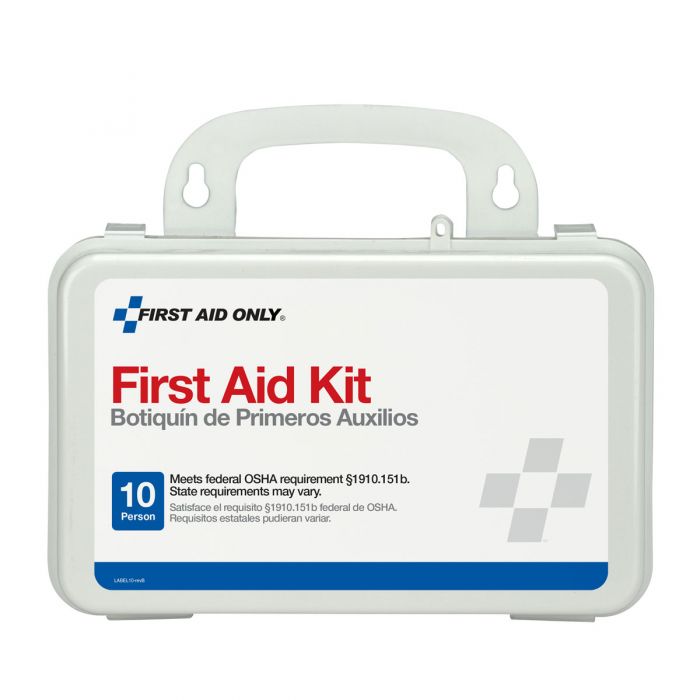 First Aid Only 10-Person First Aid Kit | Weatherproof Plastic Case with Custom Logo