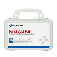 First Aid Only 10 Person First Aid Kit, Weatherproof Plastic Case, Custom Logo (Case of 48)