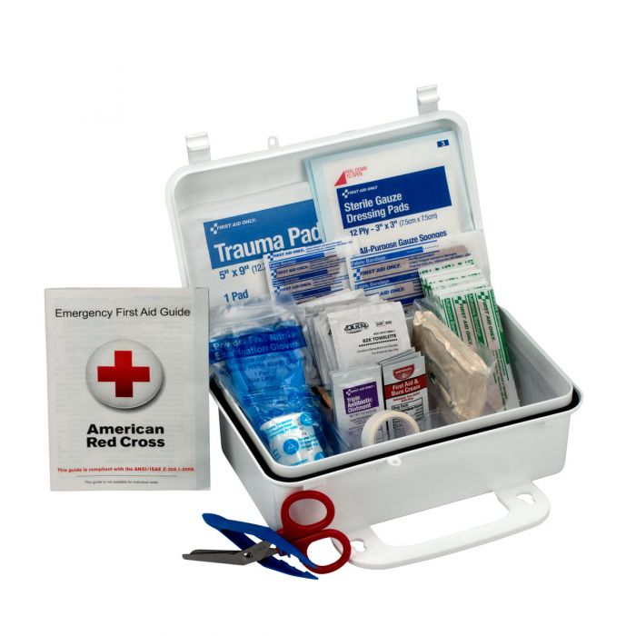 First Aid Only 10-Person First Aid Kit | Weatherproof Plastic Case with Custom Logo