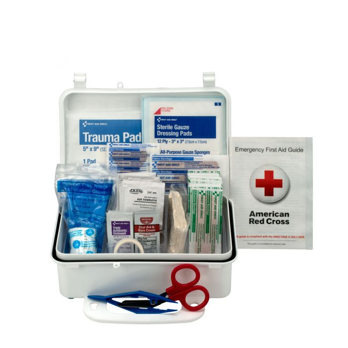 First Aid Only 10-Person First Aid Kit | Weatherproof Plastic Case with Custom Logo