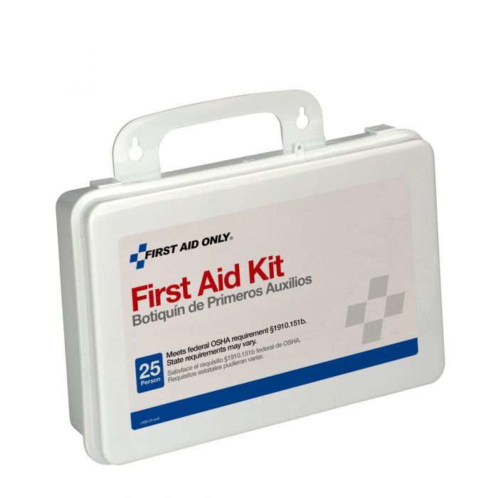 First Aid Only 25-Person OSHA First Aid Kit | Custom Logo Weatherproof Plastic Case