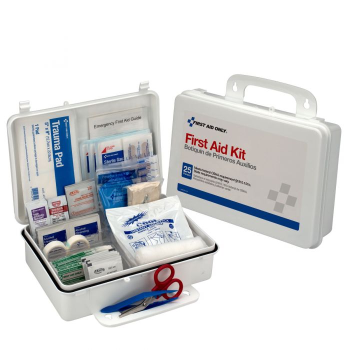 First Aid Only 25-Person OSHA First Aid Kit | Custom Logo Weatherproof Plastic Case