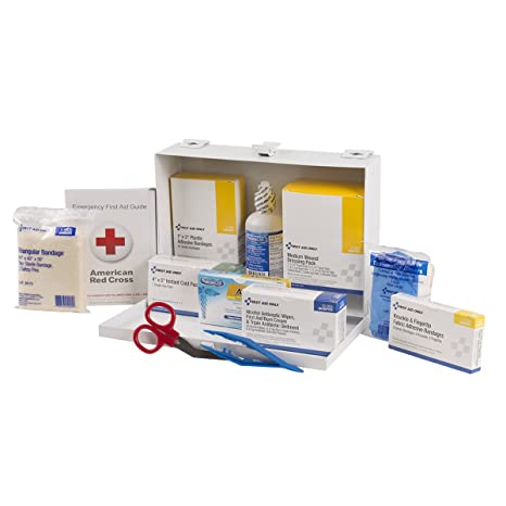 First Aid Only 25-Person First Aid Kit | Weatherproof Steel Case with Custom Logo