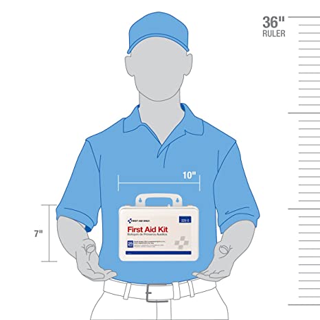 First Aid Only 25-Person First Aid Kit | ANSI A 2015 Compliant | Weatherproof Plastic Case