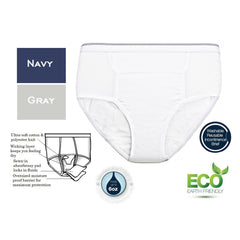 Care Active Men's Reusable Incontinence Brief (3-Pack Assorted Colors)