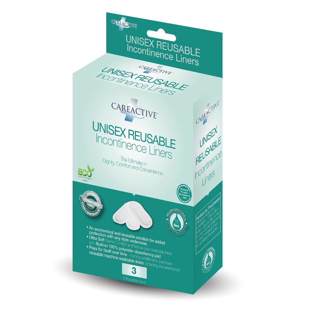 Care Active Unisex Reusable Incontinence Liners | Multi-Layer High-Absorbency Fluid Containment Pads