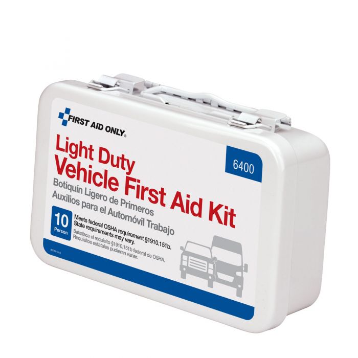 First Aid Only 10 Person Vehicle First Aid Kit with Weatherproof Steel Case