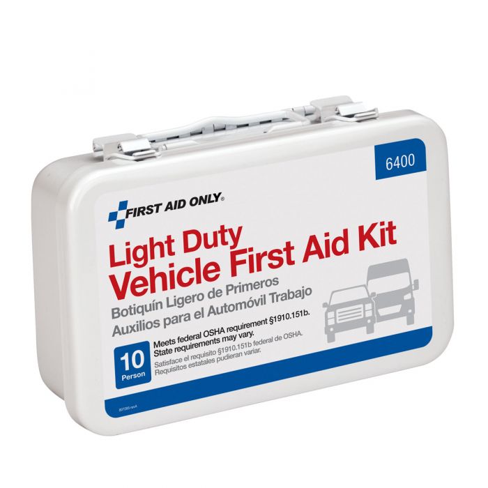 First Aid Only 10 Person Vehicle First Aid Kit with Weatherproof Steel Case