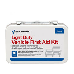 First Aid Only 10 Person Vehicle First Aid Kit, Weatherproof Steel Case, Custom Logo