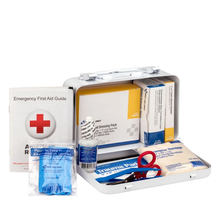First Aid Only 10 Person Vehicle First Aid Kit with Weatherproof Steel Case