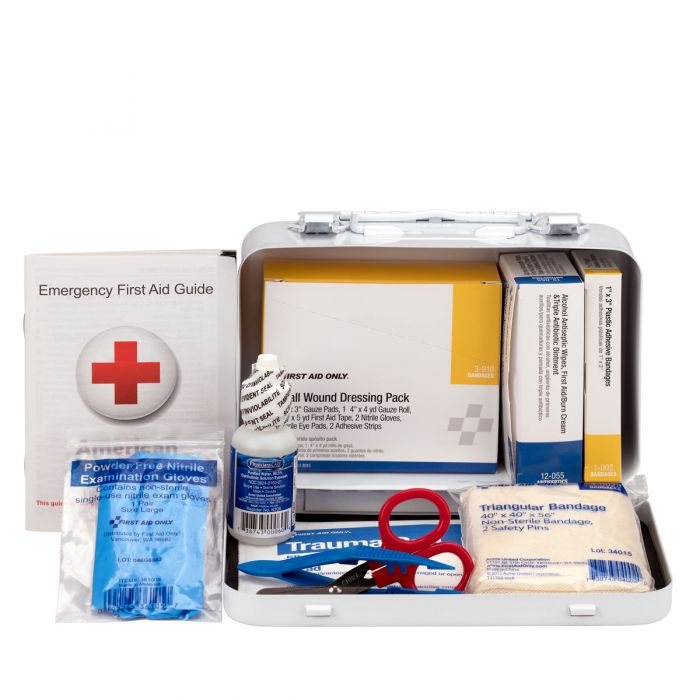 First Aid Only 10 Person Vehicle First Aid Kit with Weatherproof Steel Case