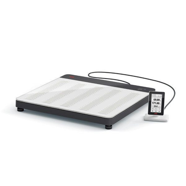 SECA EMR-Validated Flat Scale with ID-Display and Stable Glass Platform