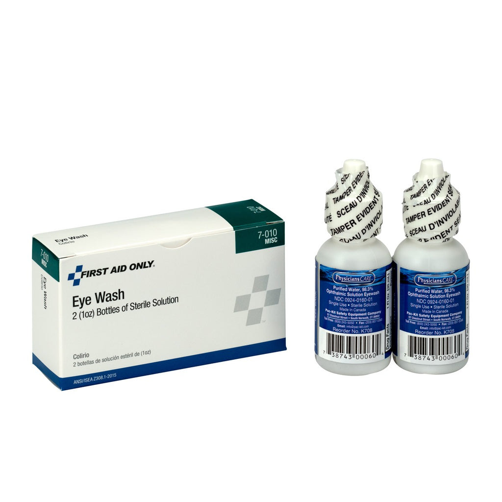 First Aid Only PhysiciansCare 1 oz. Sterile Eyewash Solution - 2 Bottles per Box