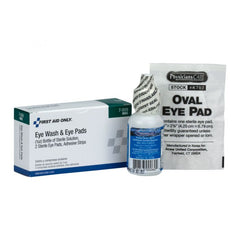 First Aid Only 1 oz. Eyewash, Eye Pads & Adhesive Strips, 1 Set Per Box