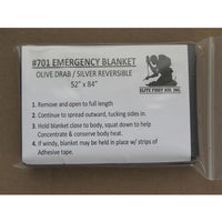 Elite First Aid Emergency Blanket (Olive Drab/Silver Reversible)