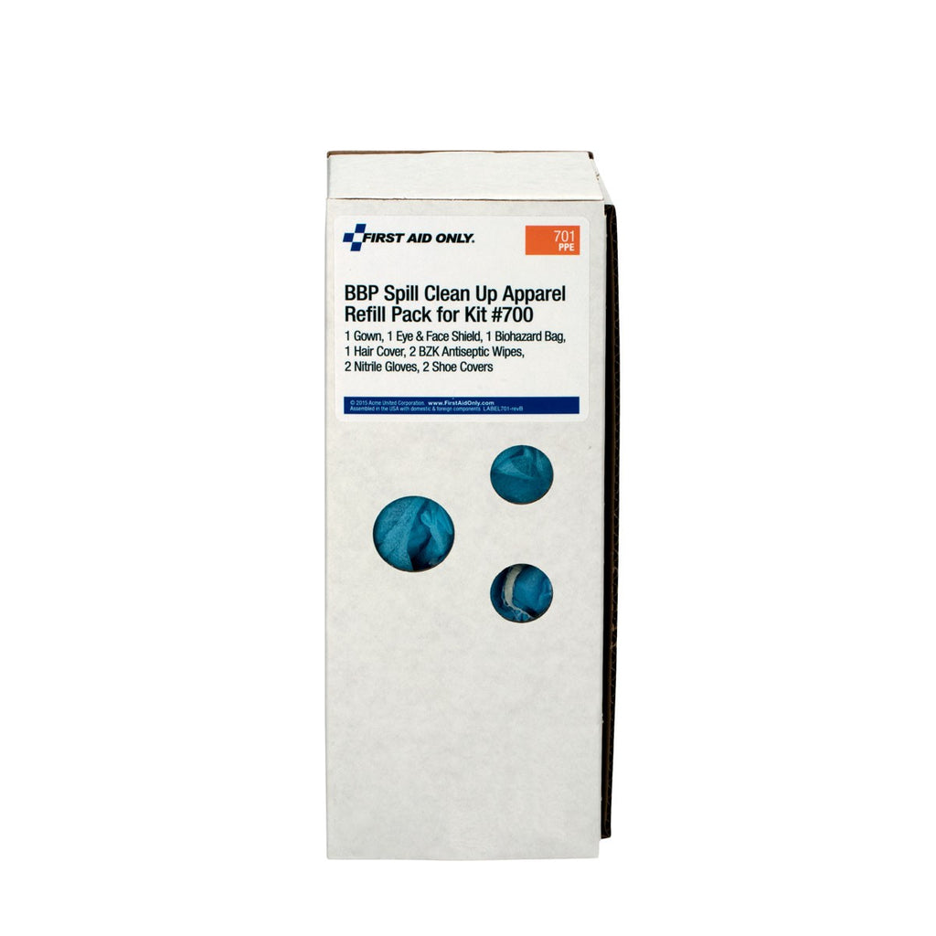 First Aid Only BBP Spill Clean-Up and Apparel Refill Pack for Kit 700