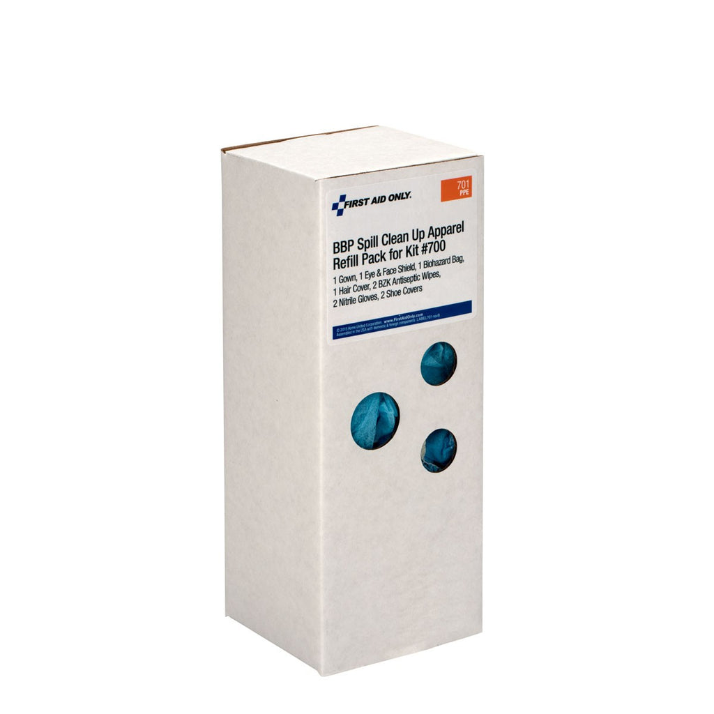 First Aid Only BBP Spill Clean-Up and Apparel Refill Pack for Kit 700