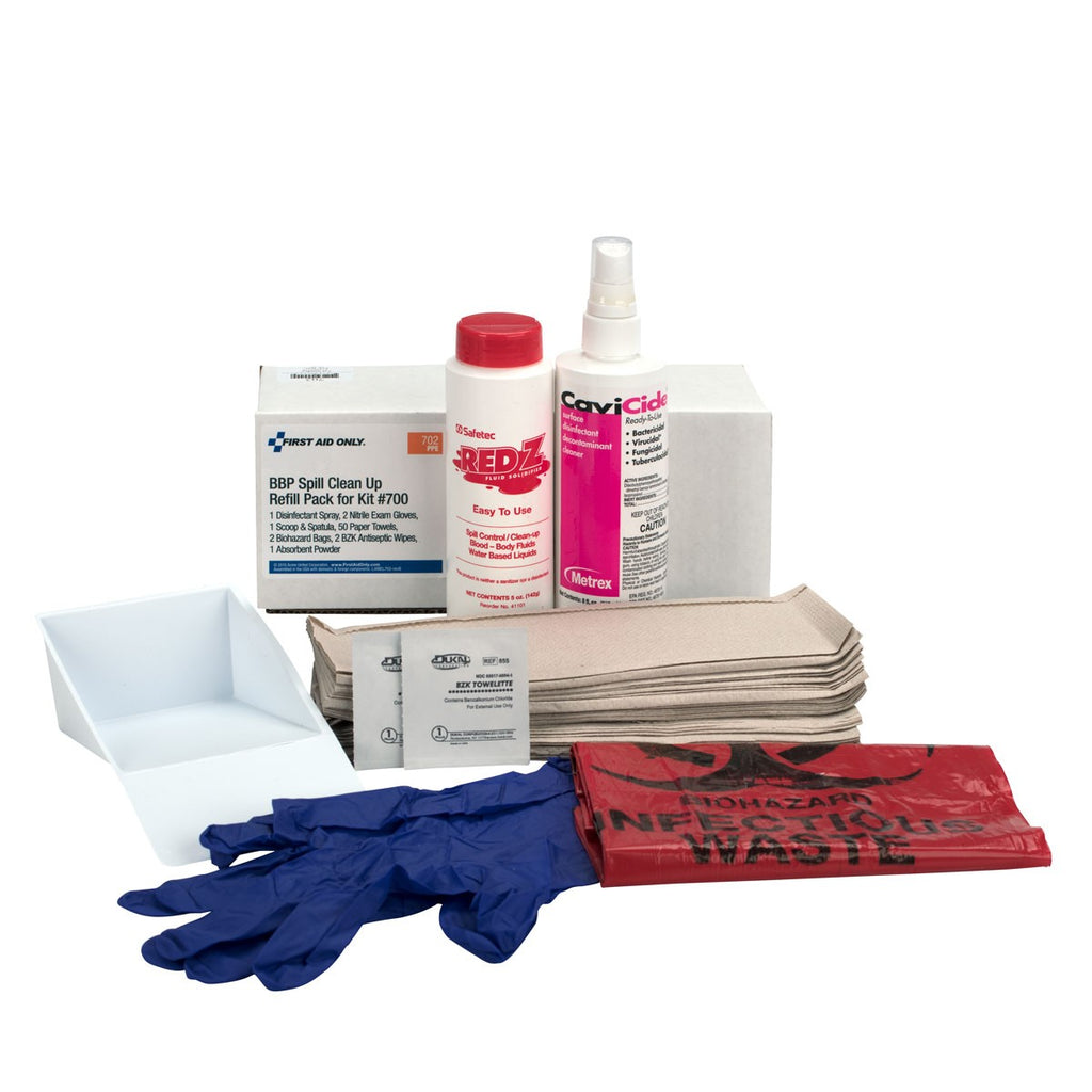 First Aid Only Blood Borne Pathogen Personal Protection and Cleanup Kit